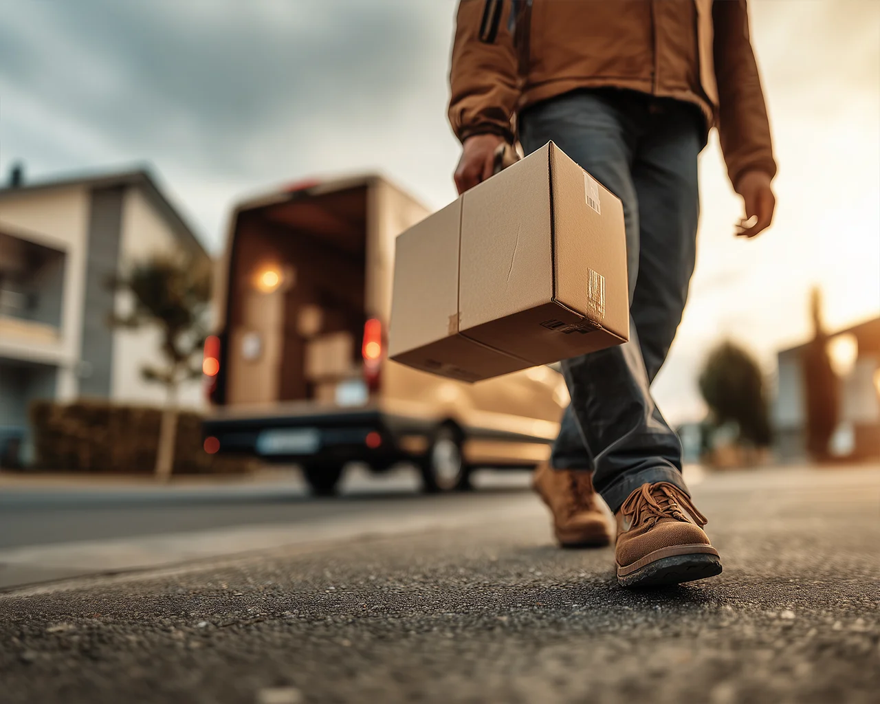 A delivery courier brings a discreet box containing a custom CJD Fine Jewelry piece to the client. How do you ship custom jewelry — is it insured and trackable?