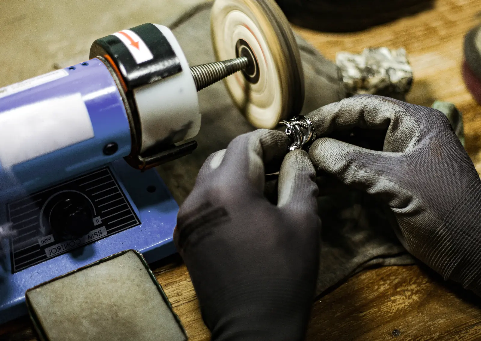 Restoration and polishing of white gold jewelry. What warranty, repair, or resizing do you offer for custom jewelry?